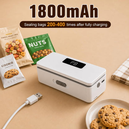 Mini Bag Sealer with Cutter and Magnet,Upgraded 8 Adjustable Levels Rechargeable Heat Sealer,Portable Sealing Machine for Chips Snacks Plastic Bags,Mylar Bags,Kitchen Gadgets for Food Resealer 1 Pack